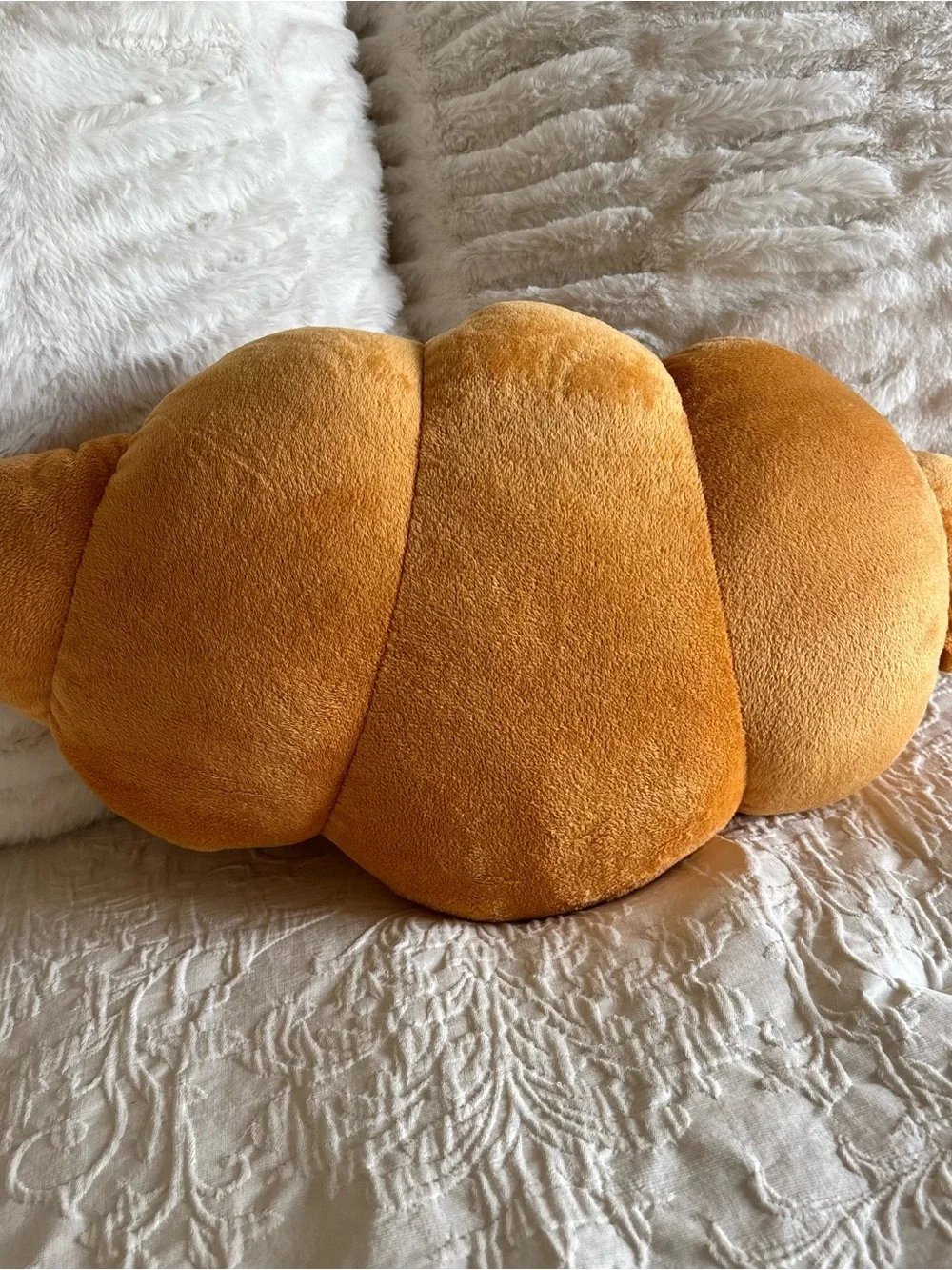 Croissant Decorative Plush Throw Pillow novelty pastry